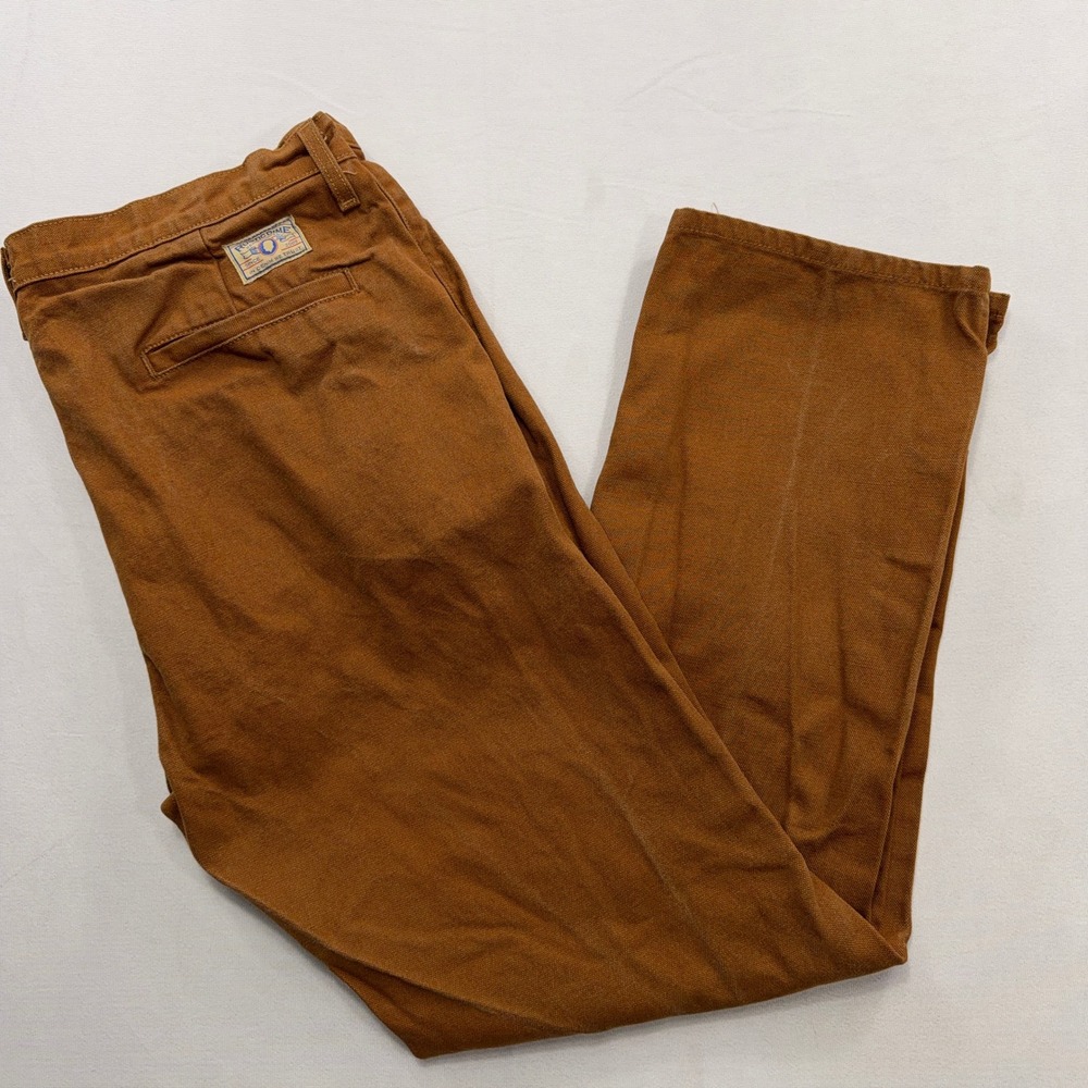 Rustic Dime Chino Canvas Workwear Pants Tobacco Brown‎ Mens 38